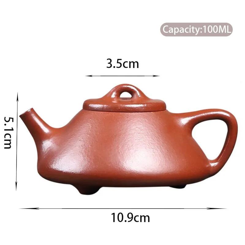 100ml Chinese Yixing Purple Clay Teapot Kettle Beauty Tea Infuser Small Capacity Handmade Stone Scoop Tea Pot Zisha Tea Set