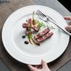 Ceramic White Flat Plate Western Style Steak Plates Pasta Dish Dining Plates Sushi Plate Fruit Bowl Dim Sum Dish Snack Tray