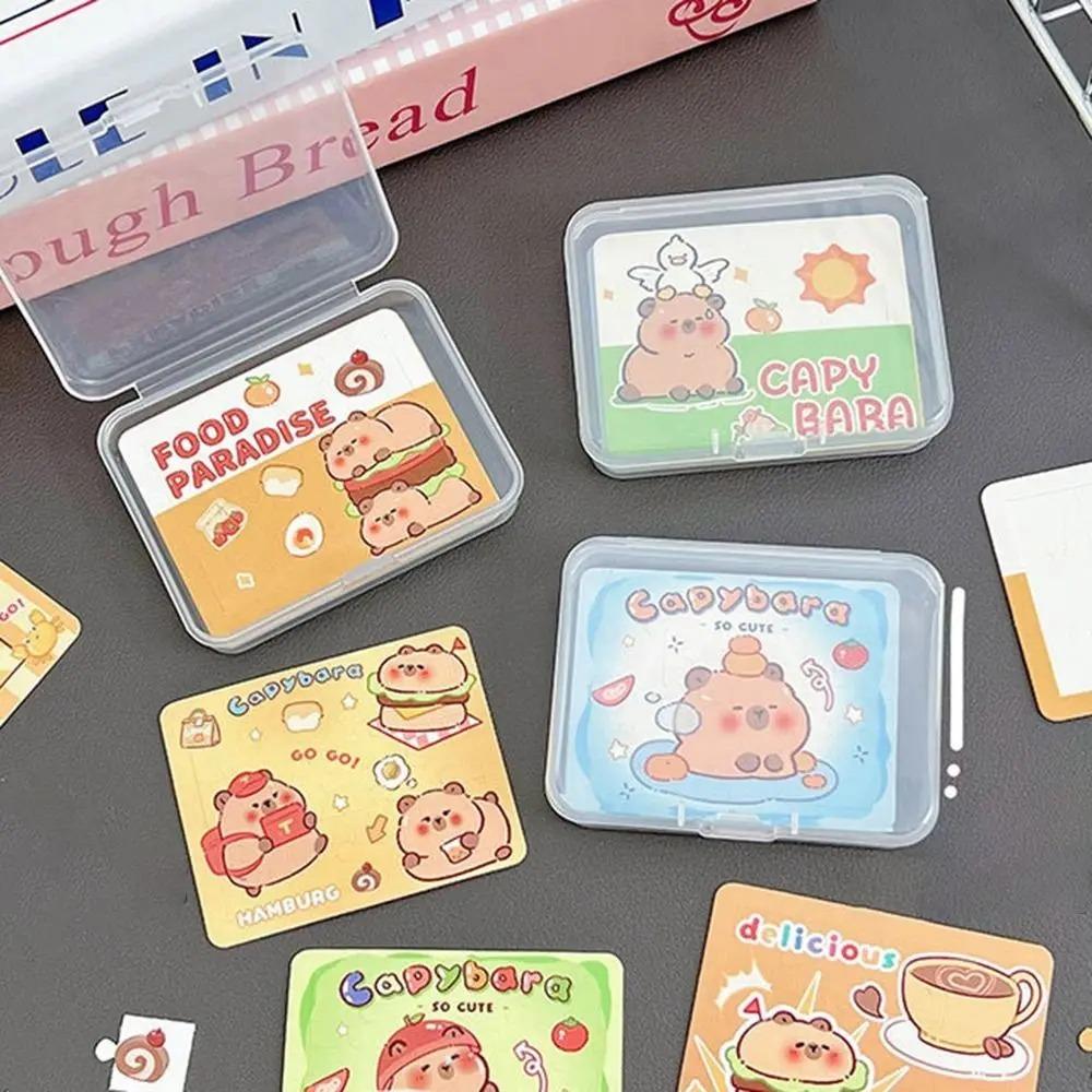 

Творческий мультфильм Capybara Puzzle с коробкой Мультяшная головоломка Игра-мультяшная мини-головоломка Игрушки DIY Игрушка style 1