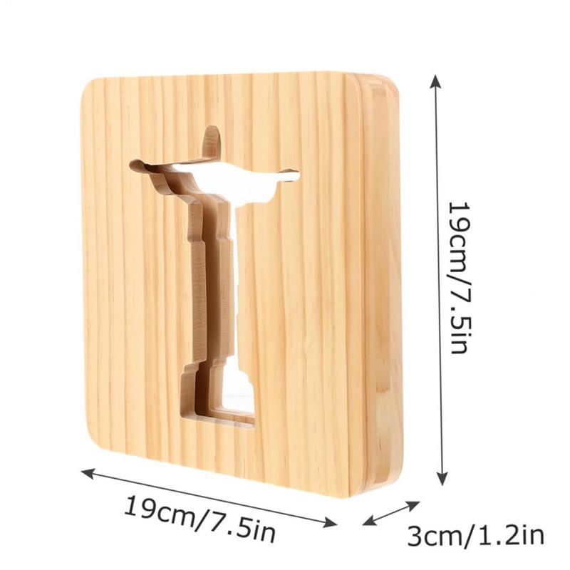 Led Light Christian WoodenCross Ornaments LED Night Light Table Decoration Christian Standing ChurchCross Miniatures