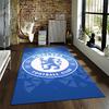 Blue Chelsea Football Club Carpet with Lion Logo Design Decor Rug Suitable for Use As an Anti-slip for Living Room Bedroom Sofas