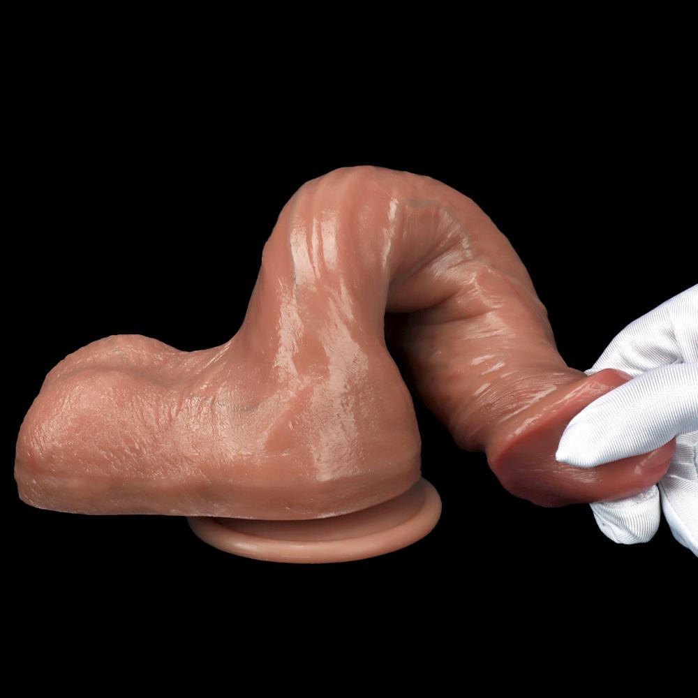 Flytende silikon Simulering Dildo Sexleketøy Kvinners Masturbator Strap on Cock Fisting Realistisk Penis Big Pick