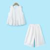 Montagut Girls' Summer Ruffle Textured Two-Piece Set