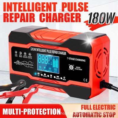 Carregador Inteligente de Reparo por Pulso 12V para Baterias de Chumbo-Ácido - Compatível com Motocicleta e Carro