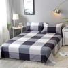 Karierte Spannbettlaken Queen-Size-Bett Studenten Gebürsteter Matratzenschoner Haushalt Einzel-Doppel-Bettdecke Bettwäschelaken Topper
