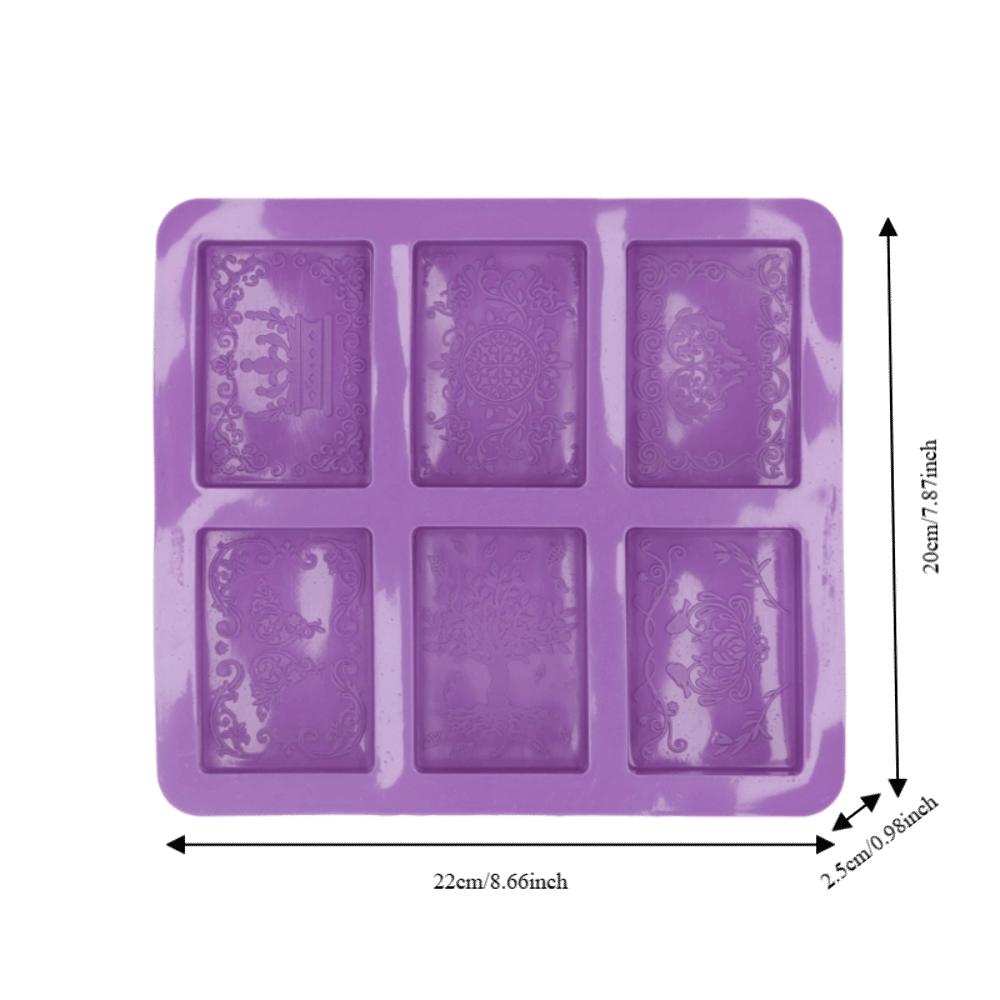 6-Cavity Design Soap Molding Case Flexible Silicone Cake Mold Set Silicone Soap Mold  Handmade Soap