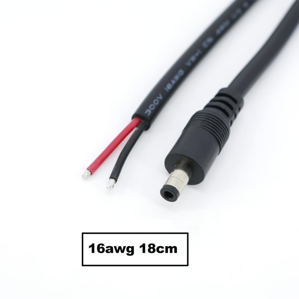 0.2M 0.18M 5.5x2.5MM 2pin DC Male Female 22/20/18/16awg Power Connector Plug Cable Wire Supply Repair Cable 5525 DC5525 Pigtails
