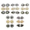 Practical Sweater Fastener Rhinestones Clothing Collar Clips Cardigans Connection Buckles Jewelry Gift for Women Girls