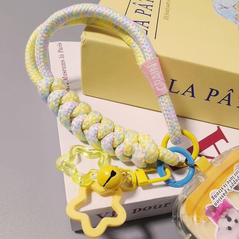 Mobile Phone Lanyard Wrist Short Ins Two Strands Woven Strong Men And Women Outdoor Travel Small Fresh Lanyard Shell Anti-Theft