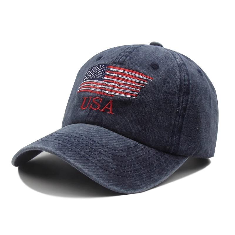 Baseball Cap Embroidered Letters Sunshade Sports and Leisure Outdoor Adjustable Washing and Old Curved Brim Sunshade Hat