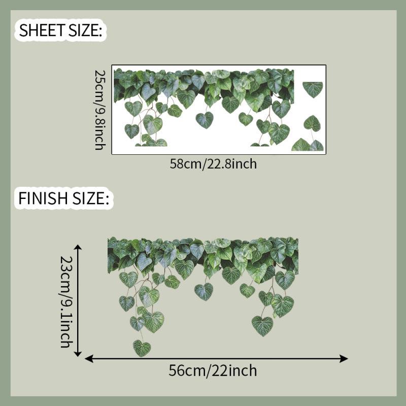 

UV Transparent Green Plant Window Sticker: Bedroom Balcony Decor