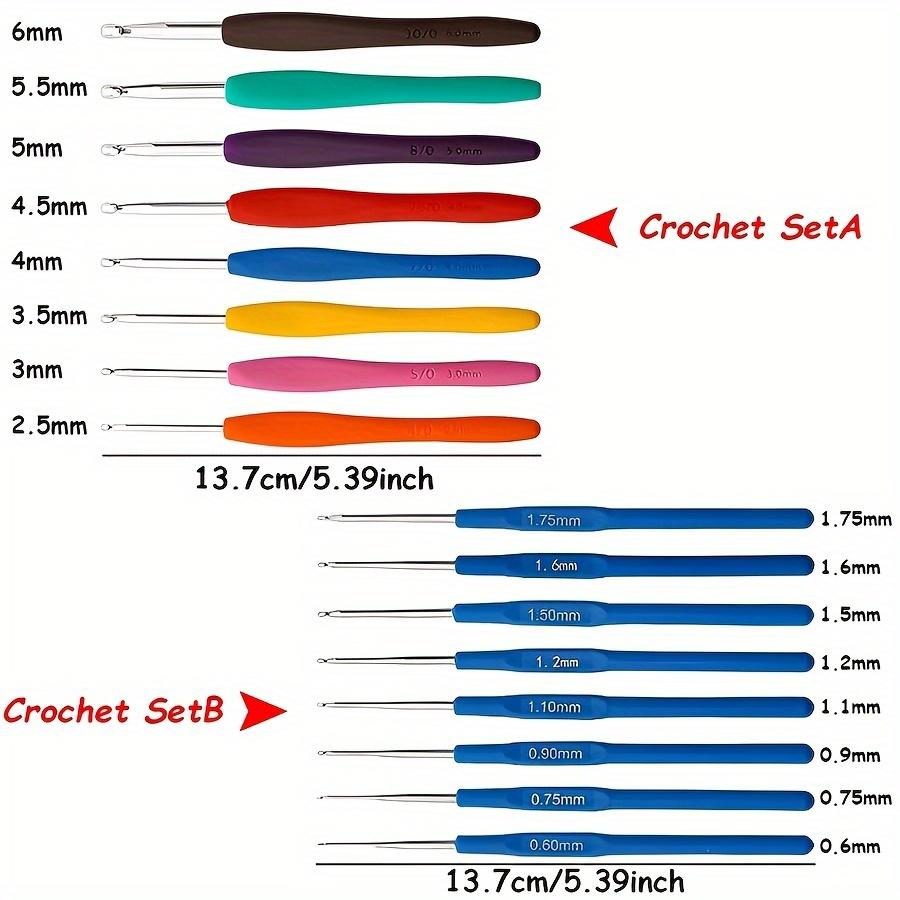 52pcs/set Crochet Hook Box Set Knitting Needles Thimble Measure Tape Locking Stitch Pins for DTY Craft Household SewingTools ZSY