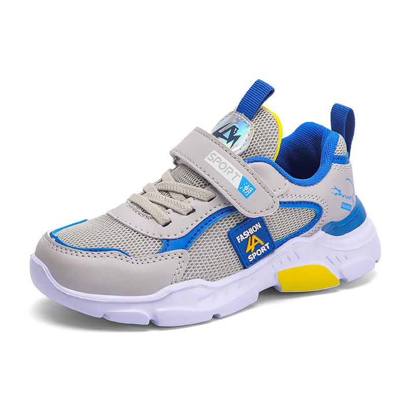 Boys' Waterproof Leather Athletic School Shoes, Soft-Soled Running Sneakers for Spring and Autumn