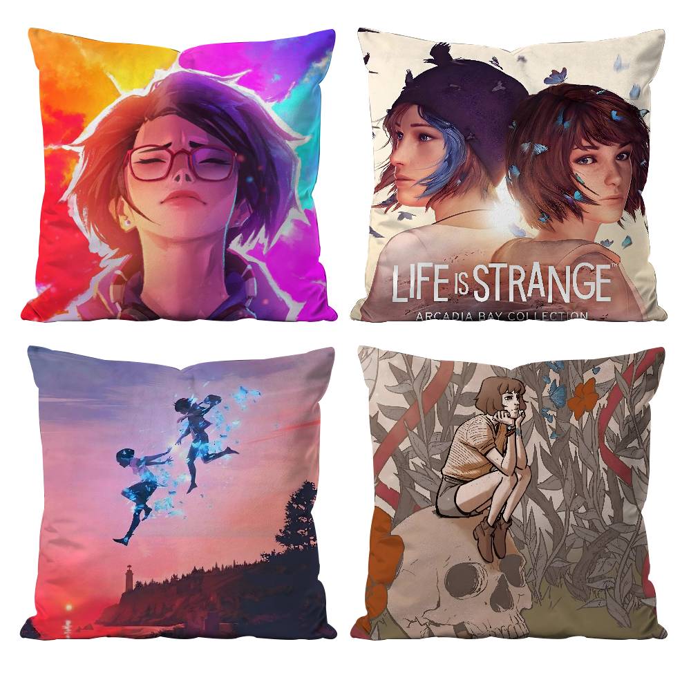 Life Is S-Strange Pillow Case Anti-dustmite Pillowcase Invisible zipper silky short plush Sofa cushion cover