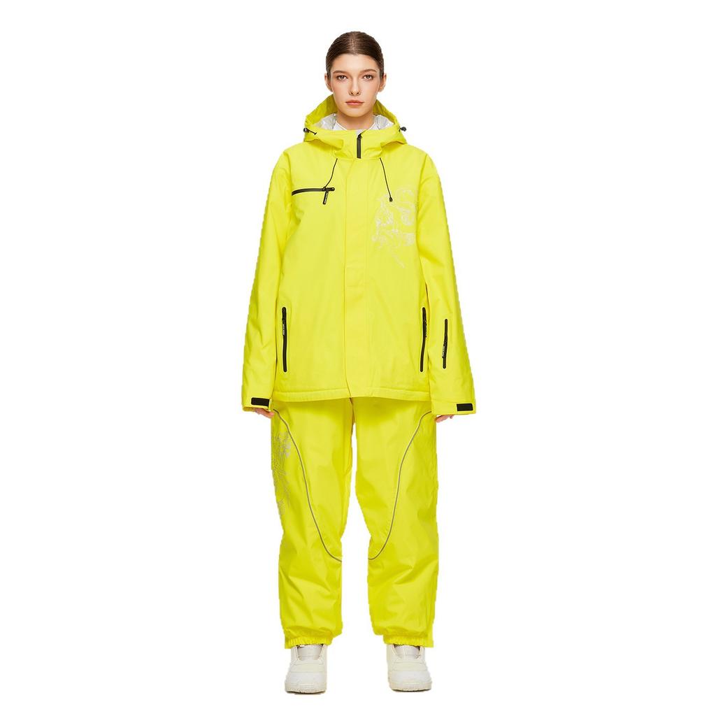 Ski Suit for Men and Women Outdoor Winter Warm Snowboard Suit Waterproof Windproof Skiing Jackets and Pants Set Unisex Breathable Insulated Snow Suit