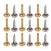 40 Pcs 6mm Mini Brads Gold Silver Electroplating Round Brass Metal Paper Fasteners Brads for DIY Craft Scrapbooking