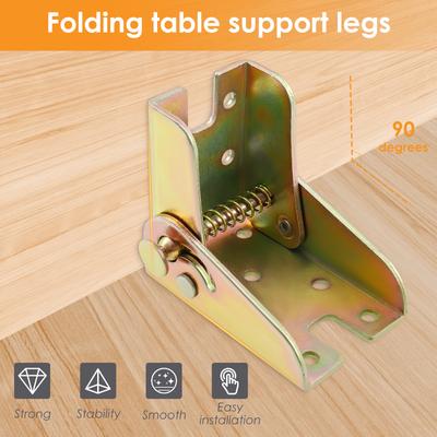 4 PCS Folding Hinge 90 Degree Self Locking Heavy Duty Folding Table Leg Hinge with Lock for Table Legs Sofa Bed Workbenches 2025