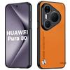 Capa para Huawei Pura 80 Ultra / 80 Pro Plus Capa Luxo Textura Fibra de Carbono PU-Couro Capa Protetora para Telefone