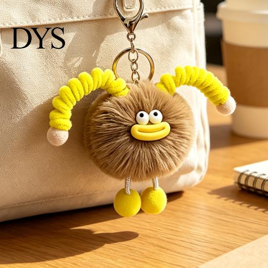 Damen Schlüsselanhänger Wurstmund Kreatur Plüschschlüsselanhänger, Cartoon Flauschiger Ball Schlüsselanhänger Anhänger, Weicher Schlüsselanhänger Dekorativ für Handtaschen Geldbörsen Rucksäcke