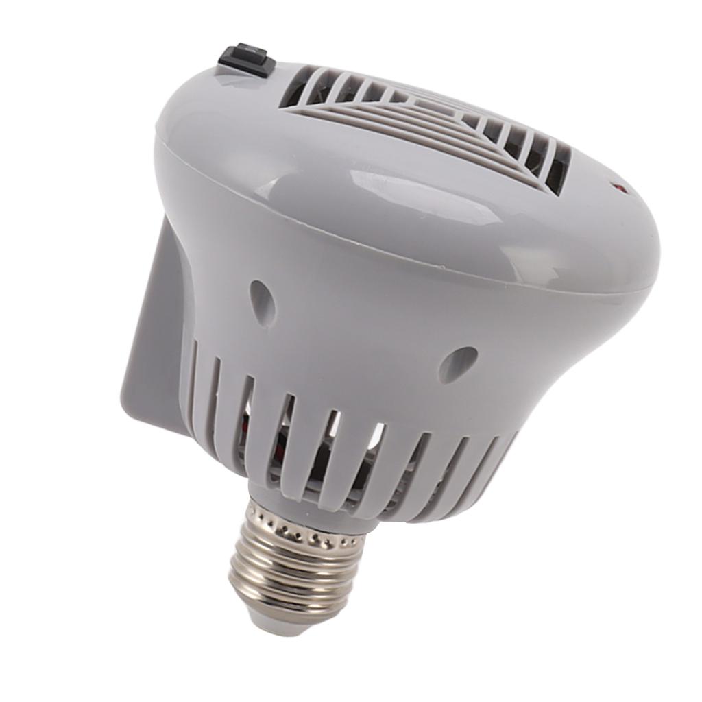 E27 50W To 100W Pet Heating Bulb with Grey Housing 220V 3 Gears Adjustable Basking Light Bulb for Reptile Small Pet Box