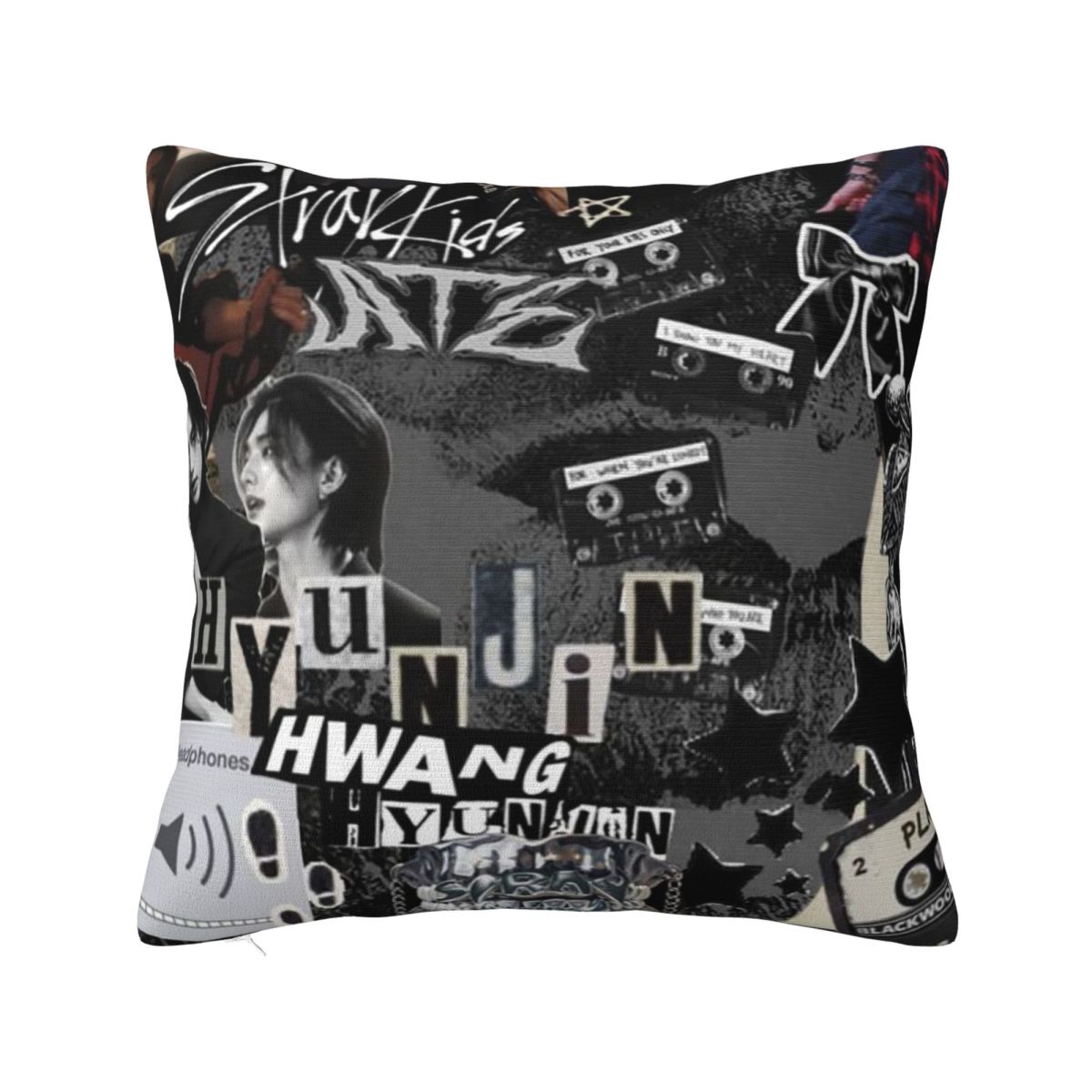

Hyunjin Collage Square Pillowcase Cushion Cover Pillow Case Throw Pillow Cover for Home Sofa Living Room 12x12Inch