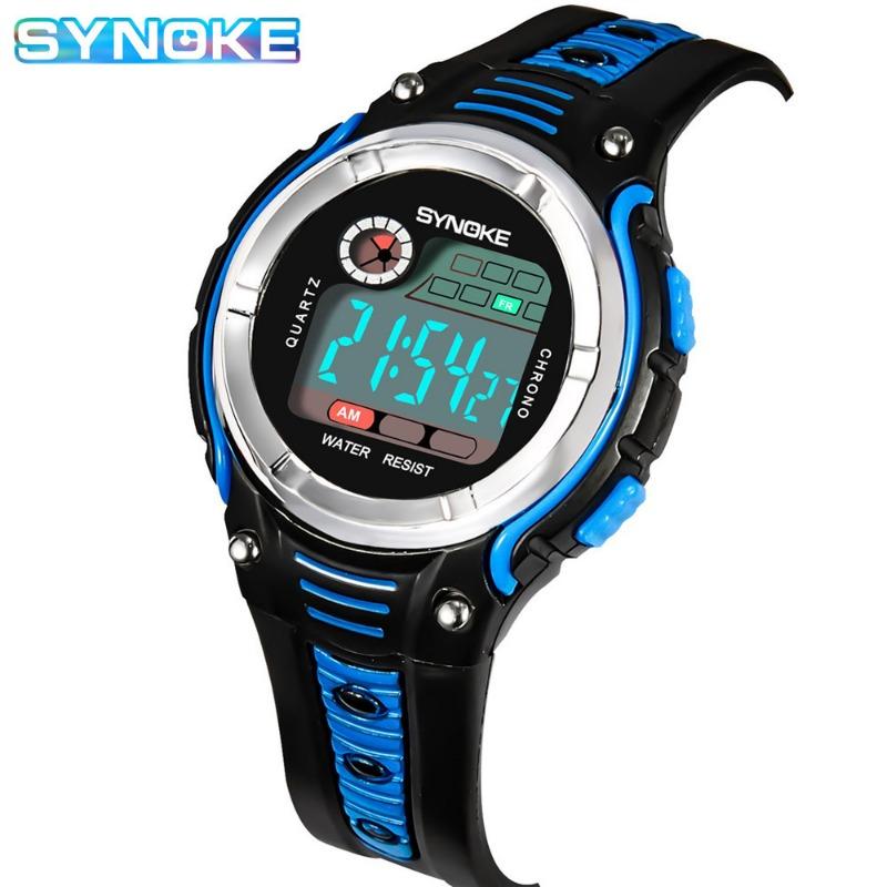Top brand new watch large dial plastic tape new student sports waterproof electronic wrist watch