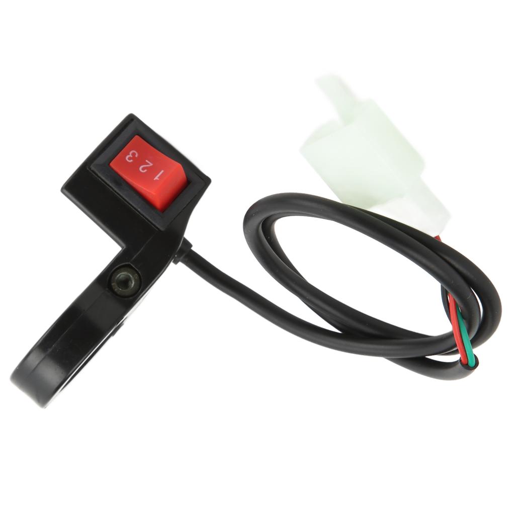 22mm 3 Speed Handlebar Control Switch for Electric Bicycle Offroad Motorcycle Modification