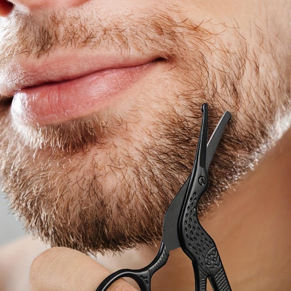 Ciseaux à poils de nez à tête ronde en acier inoxydable, ciseaux à sourcils, poils de nez, barbe, poils d'oreilles, ciseaux à sourcils en acier inoxydable, ciseaux à cheveux pour hommes et femmes