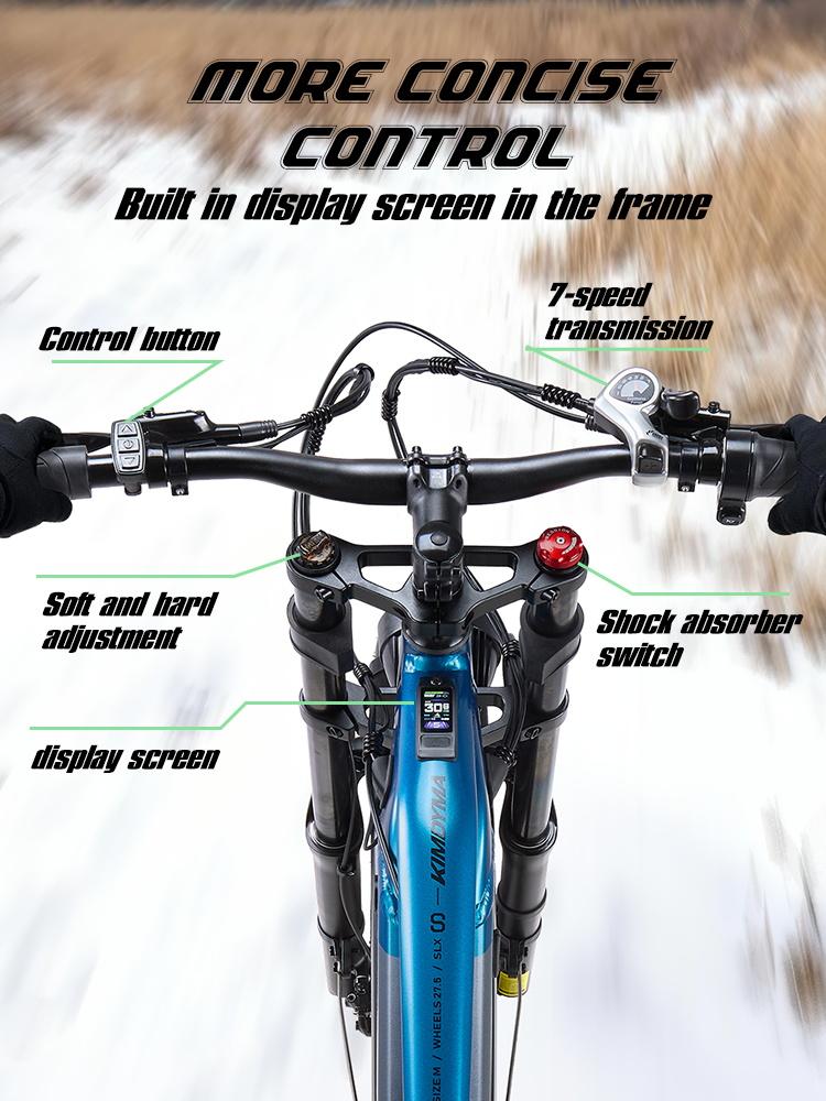 Elektrofahrrad KIMDYMA K03 26" Fat Tire LCD-Display 1000Wx2 Motor Vollgefedertes Elektrofahrrad 7 Gänge 48V 20AH Doppelte Bremsen
