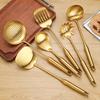 Stainless Steel Spatula Kitchen Cooking Tools Cooking Spatula Spoon Fishing Spoon Big Leak Set Golden Gift Set