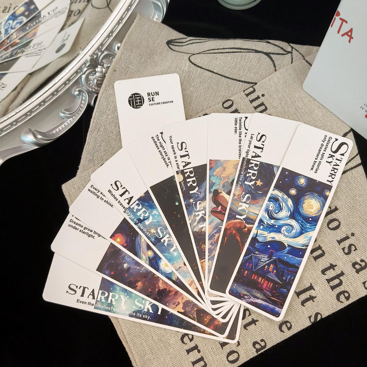 18 Dreamy Starry Sky Bookmarks: Personalized Decorative Cards and Creative Book Notes Paper