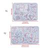 Multiformen Schlüsselanhängerformen Resinform Anhängerformen Silikonmaterial für DIY Anhängerhandwerk und Schmuckherstellung
