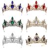 Metal Baroque Crown Luxury Rhinestone Crown Fashion Princess Tiara  Women Girls