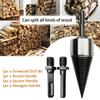 4pcs Firewood Drill Bit Log Screw Splitter Splitting Tool With Handle 42mm Carbon Steel Driver Garden Wood Hot