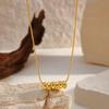 Luxury Titanium Steel Necklace For Women Gold Elegant Pendant Minimalist Design Long Lasting Jewelry
