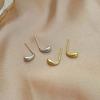 Minimalist Drop Stud Earrings For Women Geometric Polished Bean Earrings Simple Small