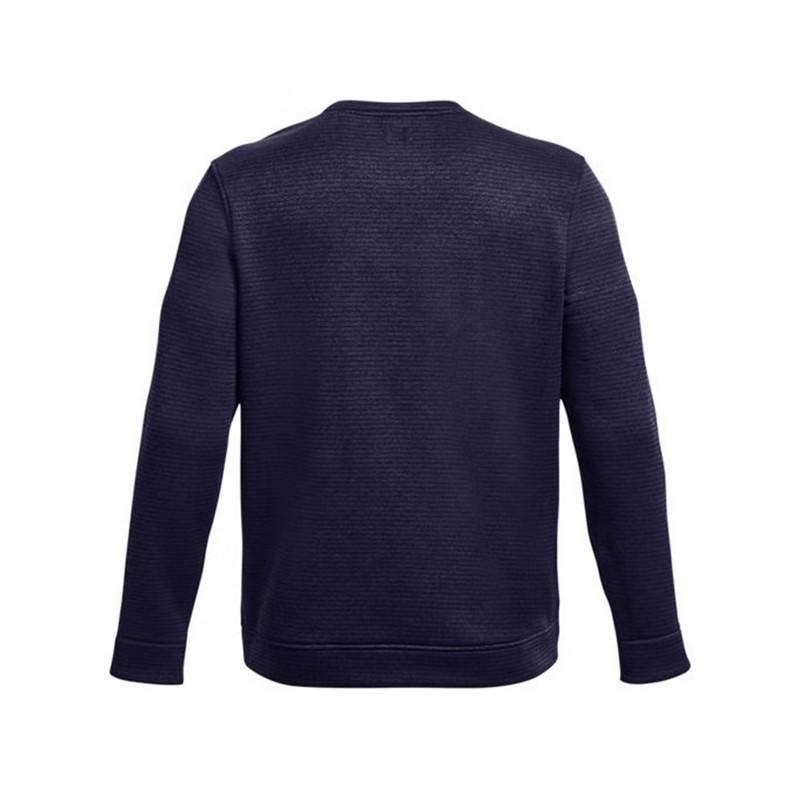 Under Armour Solid Color Golf Knit Pullover Crewneck Sweatshirt Men Sweatshirt Blue 1373675-410