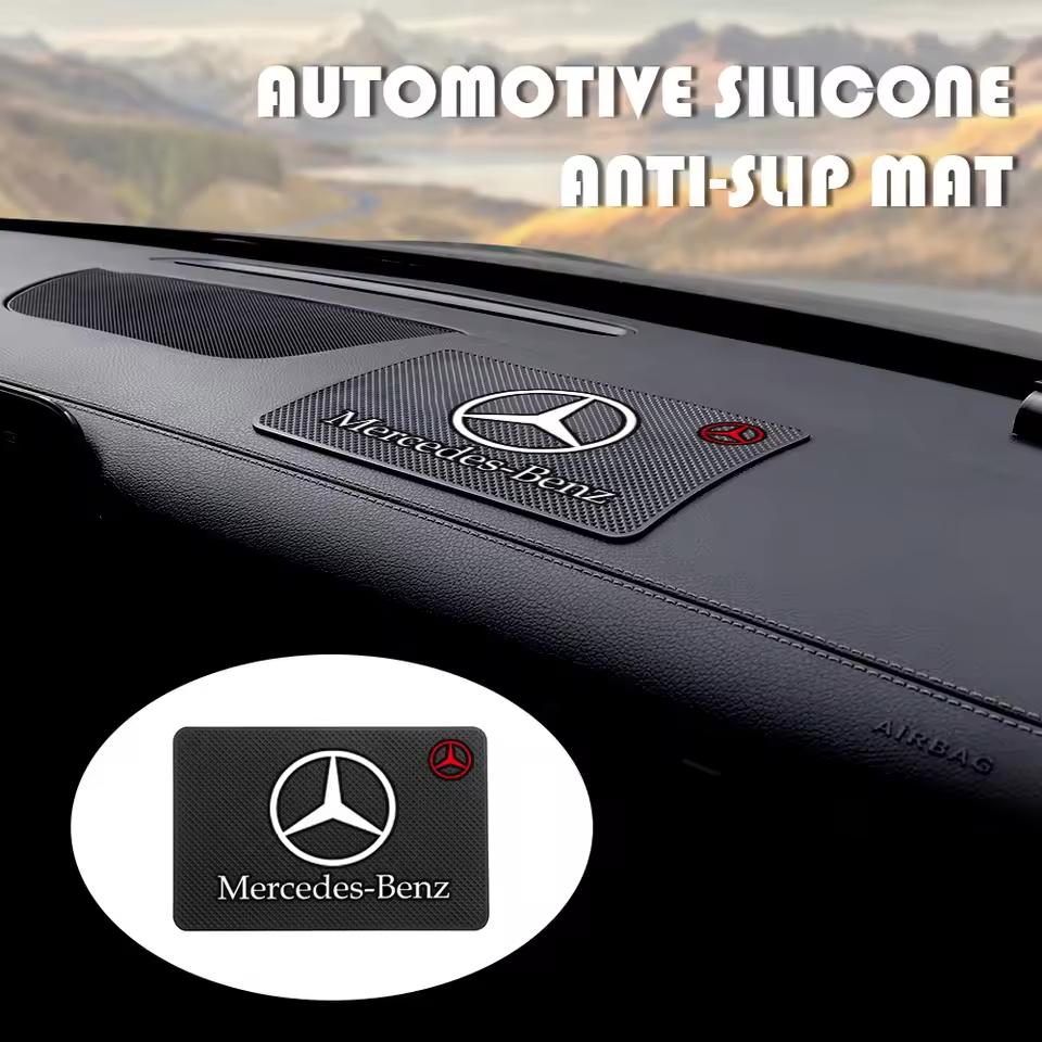 Anti Slip PVC Car Mat Sticky For Mercedes Benz AMG W205 W203 W211 W220 Dashboard Phone Holder GLC GLA W210 Interior Styling Pads UU4