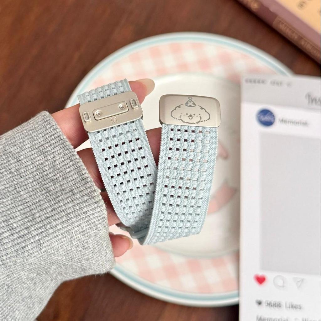 Apple Watch Serie 10 & Ultra Armband: Atmungsaktiv, Magnetverschluss, Welpendesign