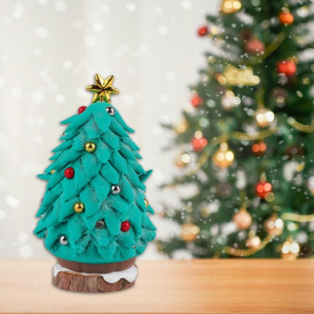 Christmas Trees Crafts Sets Air Dry Clay Kits For Kid Modeling Clay Diy Sets Christmas Stocking Stuffers For Holiday Party Decoration