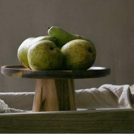 Wooden Dessert Cake Stand with High-Foot Platter: Afternoon Tea Display Rack and Storage Tray Set