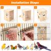 Transparent Bird Boxes, Wood Parakeet Nesting Box For Cage, Bird Breeding Box With Bird Cage House For Parakeet Lovebirds Budgie