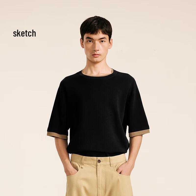 

CROQUIS Мужской трикотажный свитер из хлопка с круглым вырезом, осень 2024 S