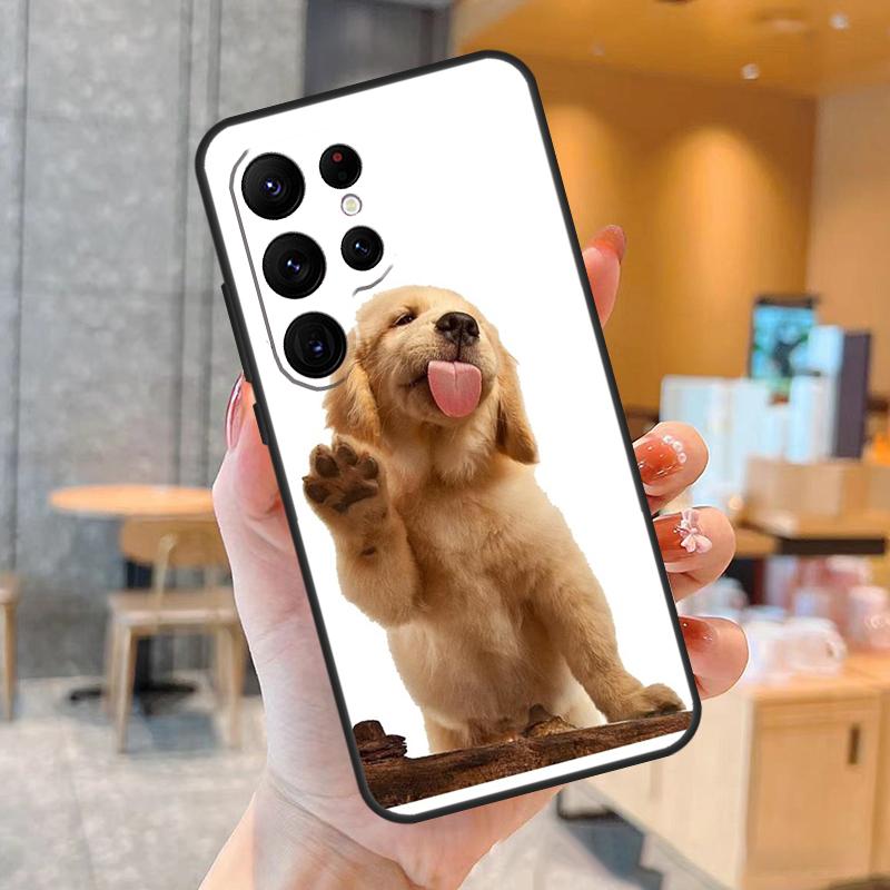 Golden Retriever Dog Phone Case For Samsung Galaxy S25 S24 S23 S21 S20 S22 Ultra S9 S10 Plus S25 FE Back Cover