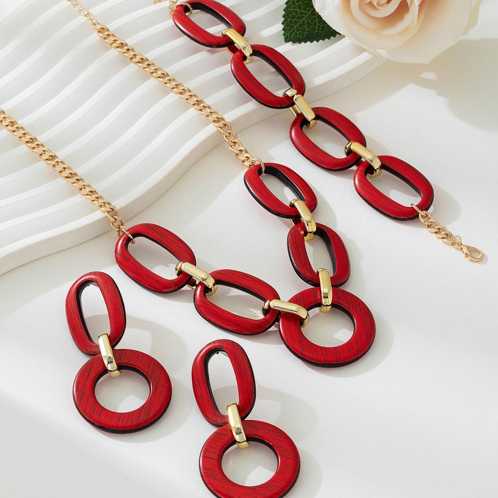 Fashion  Jewelry Set Necklace Bracelet Earrings   For Women Ladies
