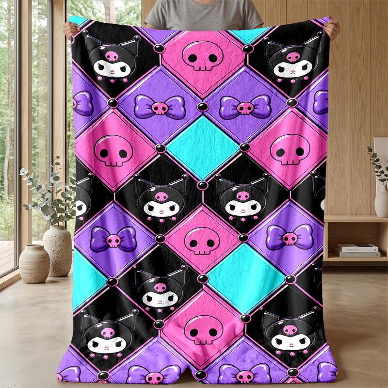 Soft Flannel Blanket Lightweight Cozy Bedroom Living Room CoverKuromi