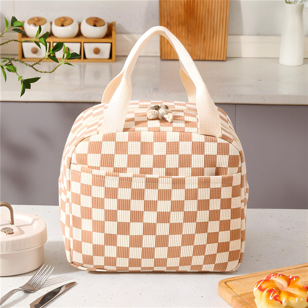 Lunch Bag for Women Men Cute Corduroy Lunch Tote Bags  Large Capacity Reusable Insulated Cooler for Work Picnic or Travel