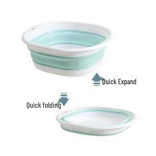 

Portable Foldable Basin for Bath & Dorm - Multi-functional Storage for Clothes & Face Washing. Small синий