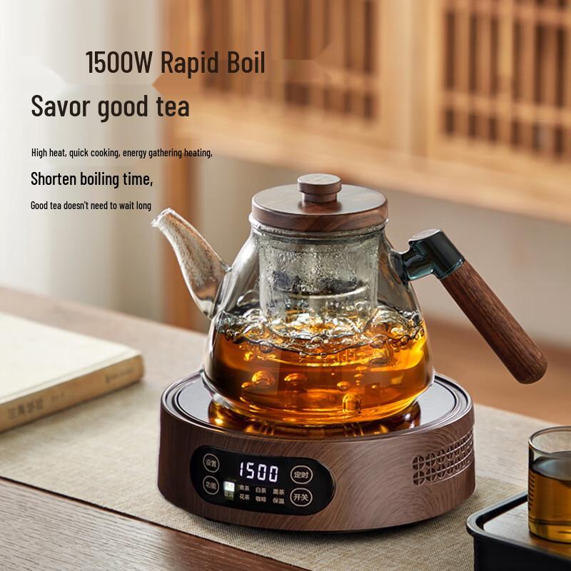 ZISIZ 2025 Glass Tea Boiling Stove Tea Set