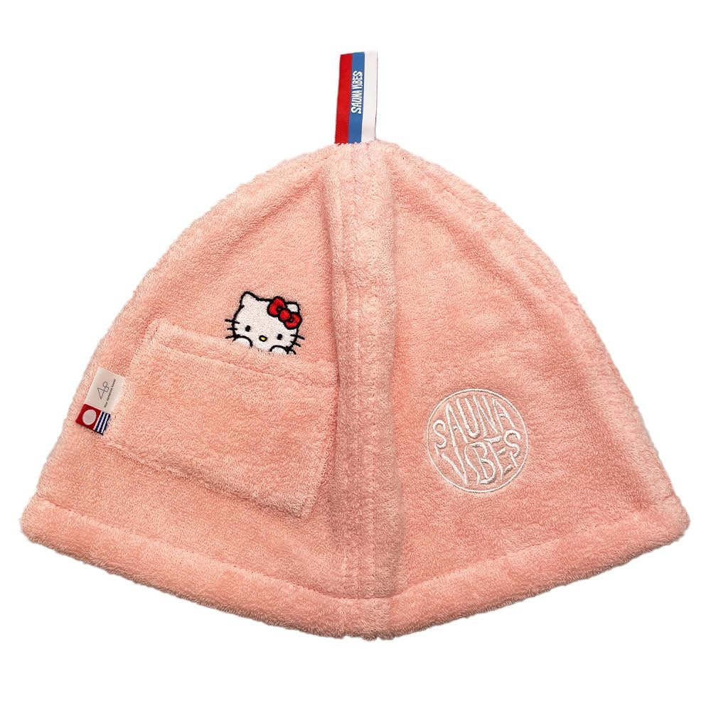 Sauna Hat Sanrio Characters Sauna Vibes Collaboration Popular with Women Prevents Hot Flashes Prevents Hair Damage Includes Key Pocket Imabari Towel